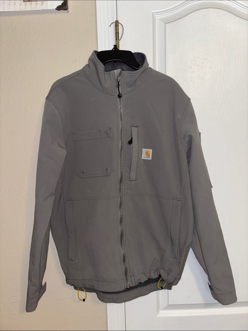 Carhartt Men's Gray Zip-Front Lightweight Work Jacket